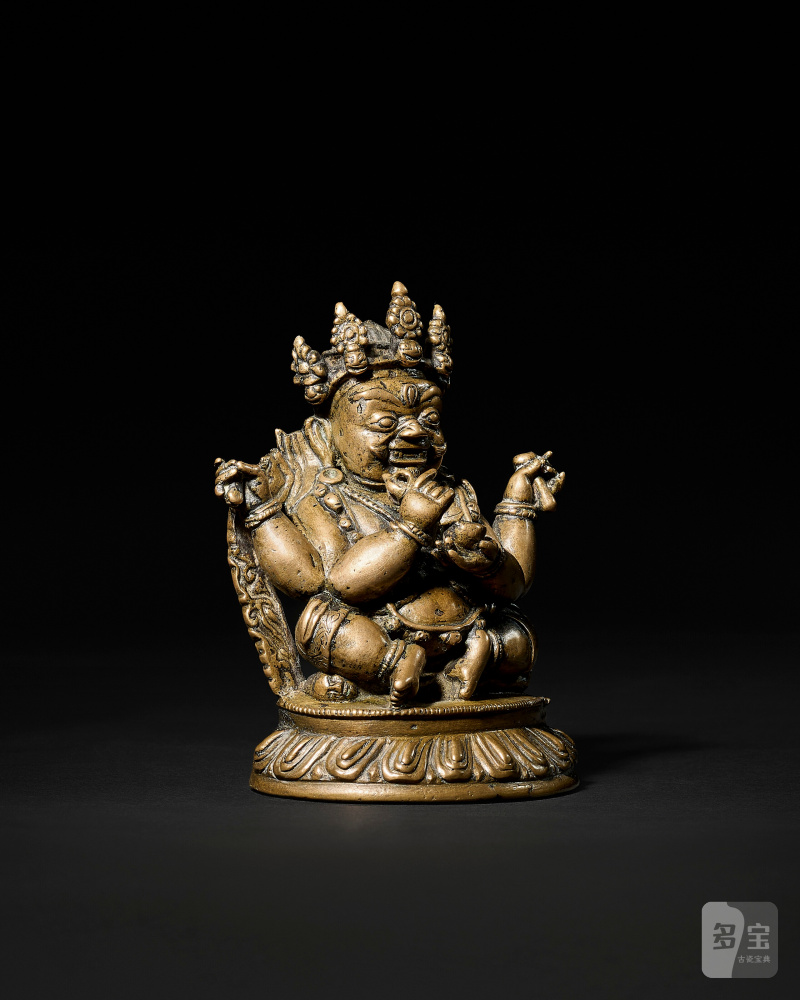 STATUE DE MAHAKALA CHATURBHUJA EN ALLIAGE DE CUIVRE  TIBET, XVIE-XVIIE SIÈCLE - 图3